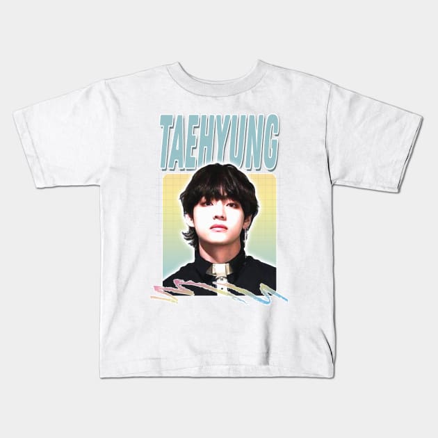 Taehyung V - Retro Style Fan Artwork Kids T-Shirt by DankFutura